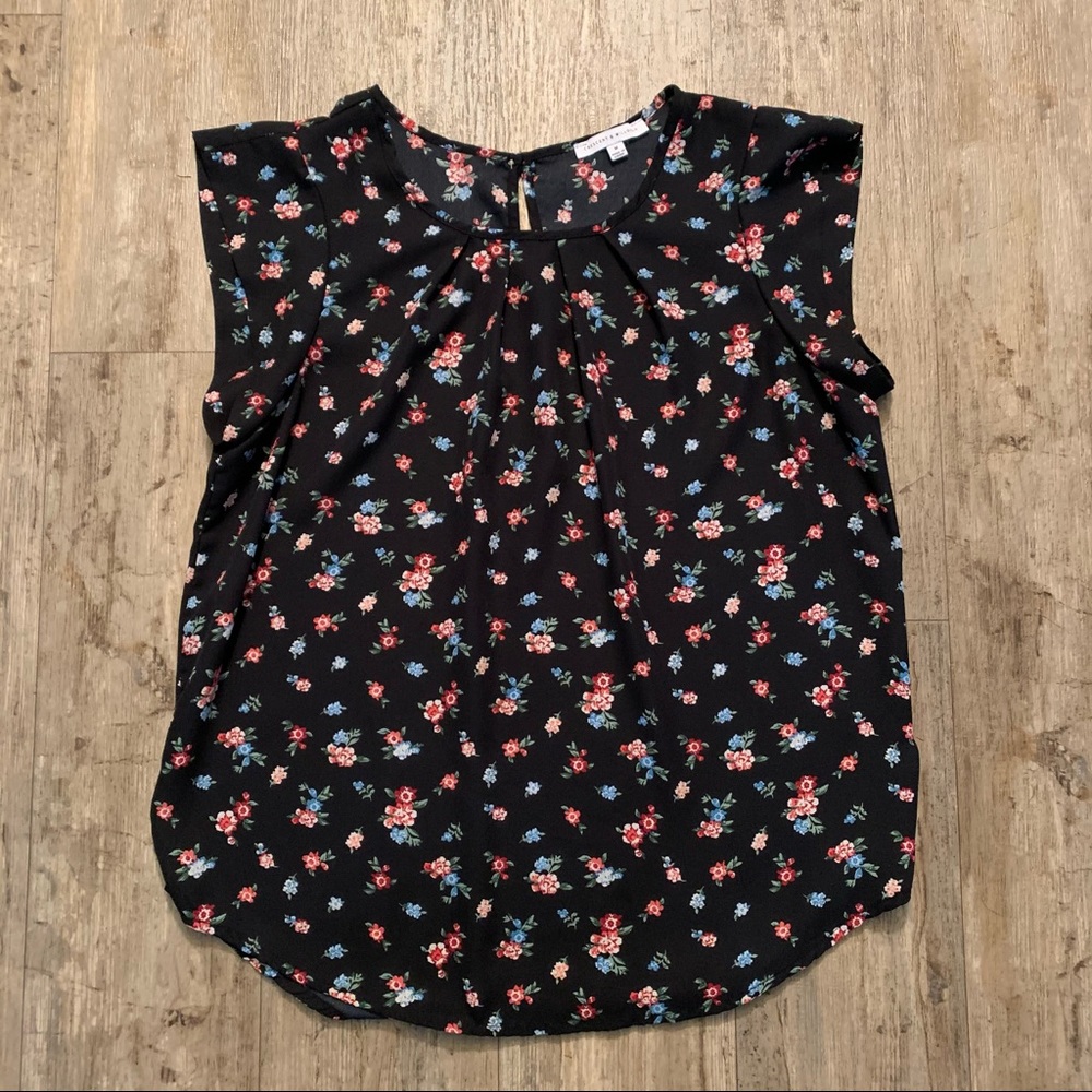 Black Floral Blouse